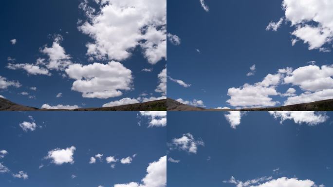 【8K】天空白云高原云彩延时摄影素材
