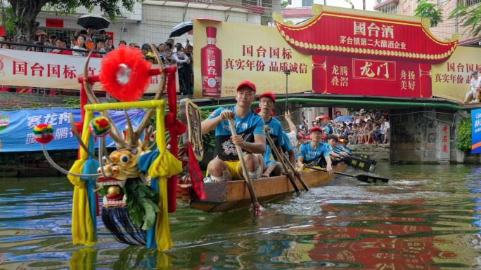 佛山南海叠滘龙船漂移比赛 端午节民俗活动