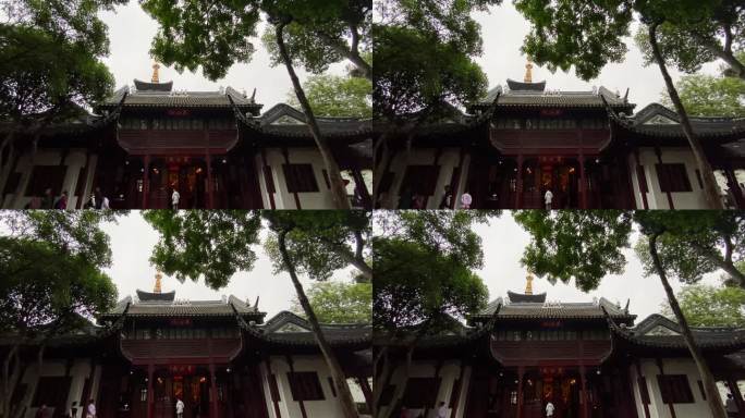 梅雨季节的苏州寒山寺