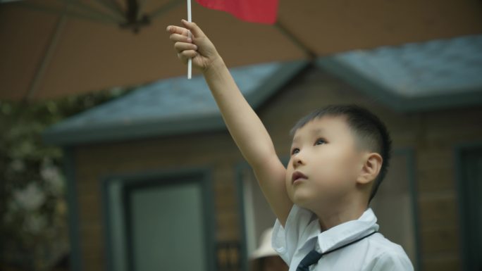 举小国旗 小红旗  六一儿童节