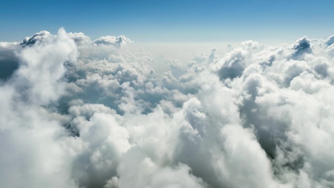 天空云朵蓝天白云之上云雾蒸腾天上云海视频