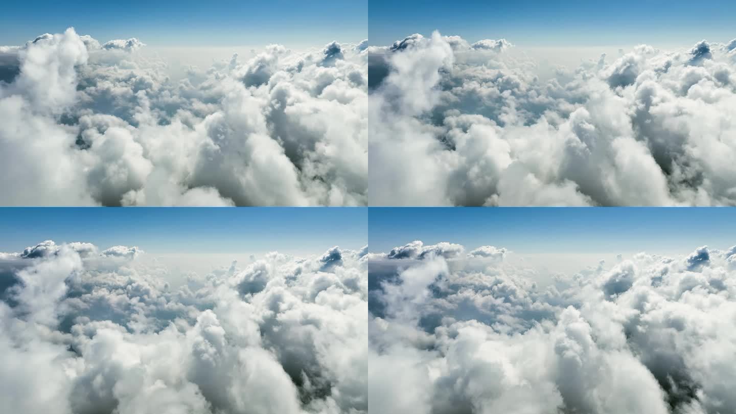 天空云朵蓝天白云之上云雾蒸腾天上云海视频