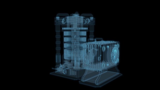 发动机 机械机甲工厂汽车燃料能源科幻透明