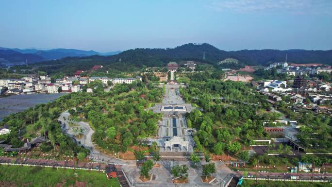 航拍福建南平建阳 考亭书院