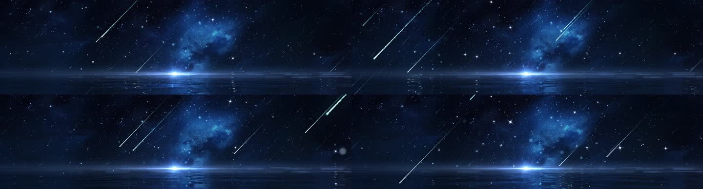 8K宽屏蓝色唯美星辰大海-无缝循环