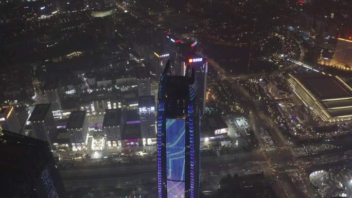 广东省东莞市台商大厦鸿福路繁华城市夜景