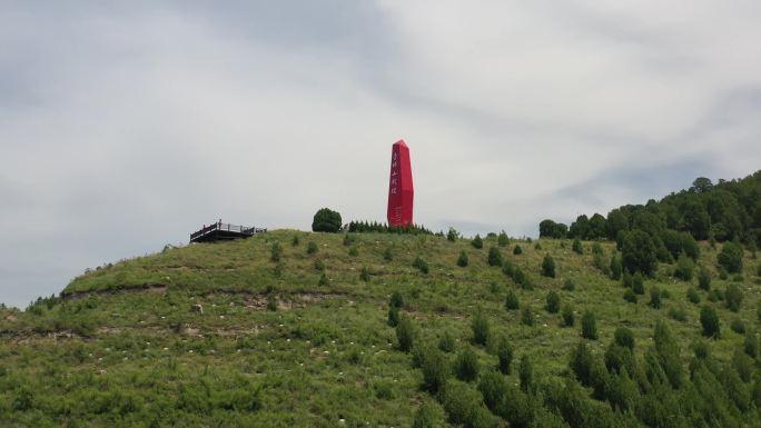 壶梯山战役航拍壶梯山战役纪念碑