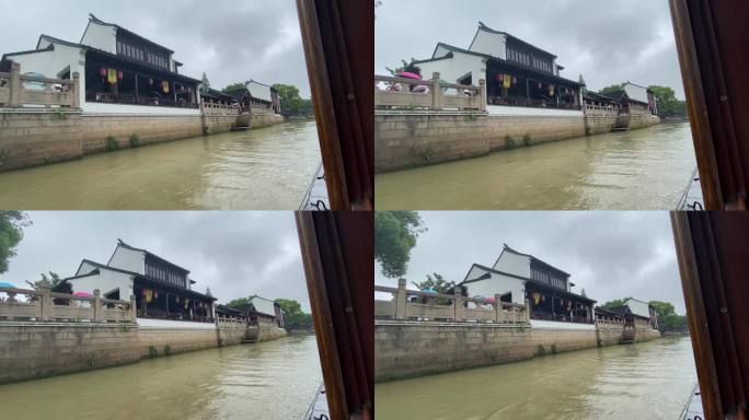 浙江苏州寒山寺外的运河