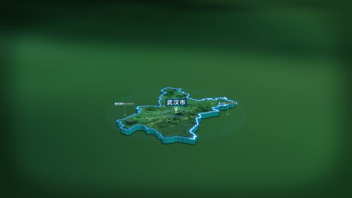 4K大气湖北省武汉市面积人口基本信息展示