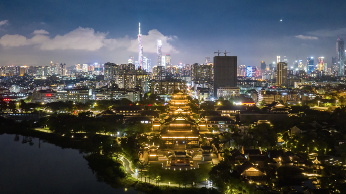 广州市文化馆新馆夜景延时02