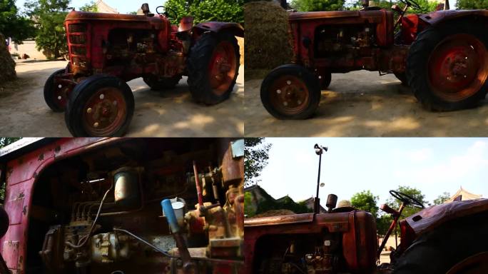 老式拖拉机旧拖拉机农耕60年代机器