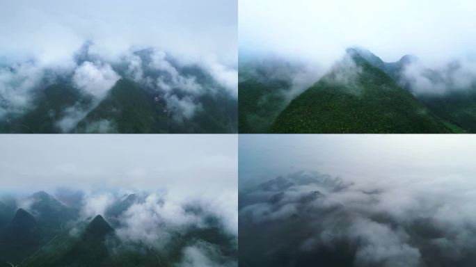 山川森林云海大山风景群山航拍云海人间仙境