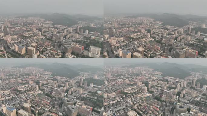 5K原素材-航拍济南市历下区城市全景