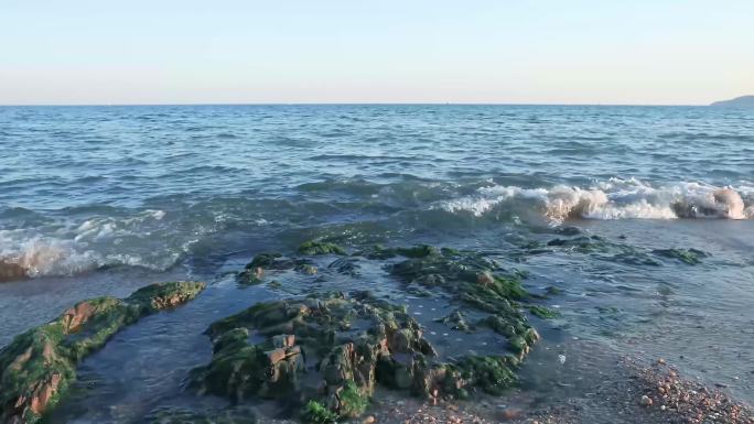 海边大海海浪礁石涨潮水