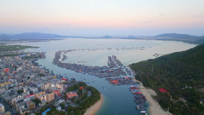 海南陵水新村海上渔村