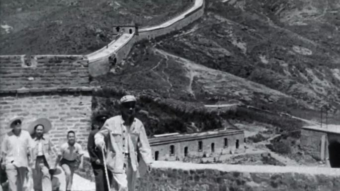 上世纪参观 长城