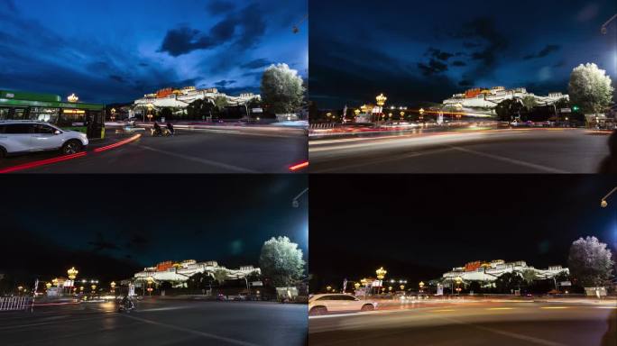 西藏布达拉宫延时摄影