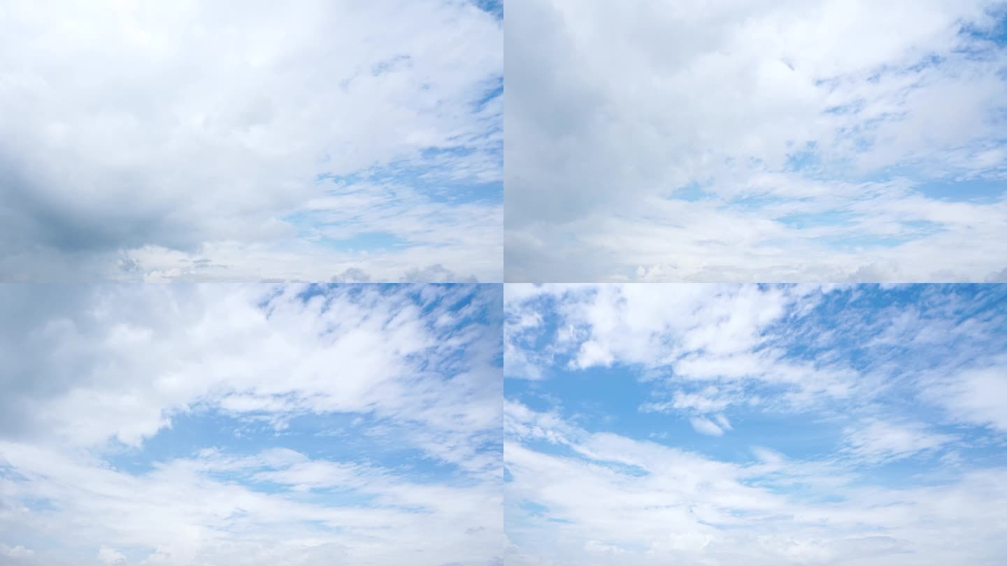 天空延时蓝天白云唯美风景云卷云舒云朵变化
