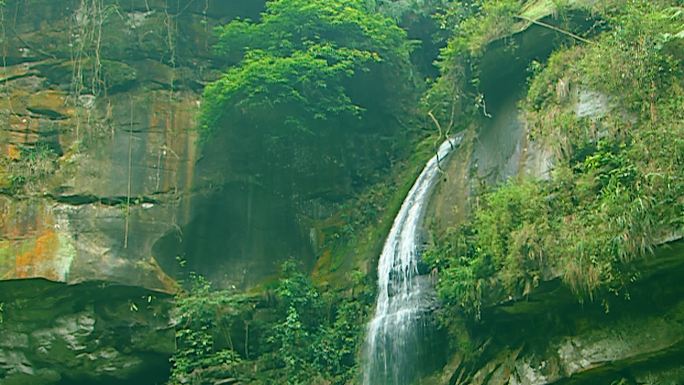 瀑布 山水 风景 水流