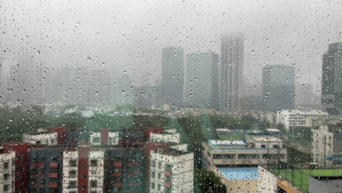 雨天商业中心科技园烟雨蒙蒙