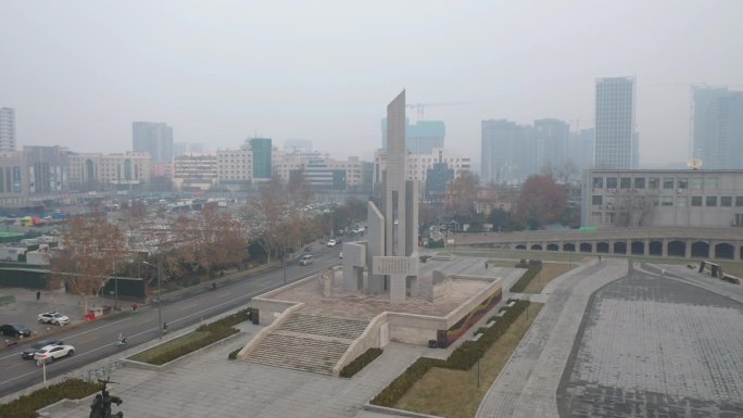 石家庄解放广场航拍风景