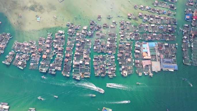 海南陵水新村海上渔村