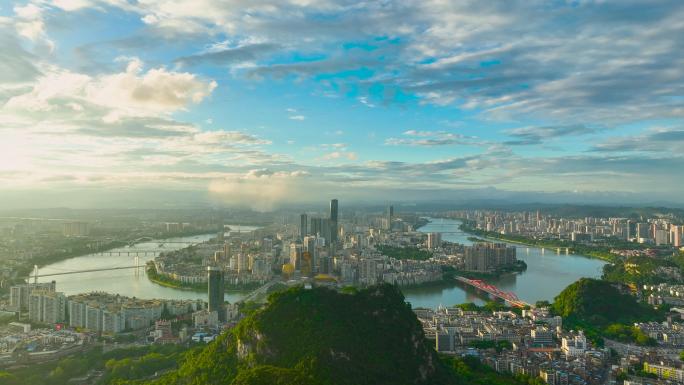 柳州大景柳州全景航拍