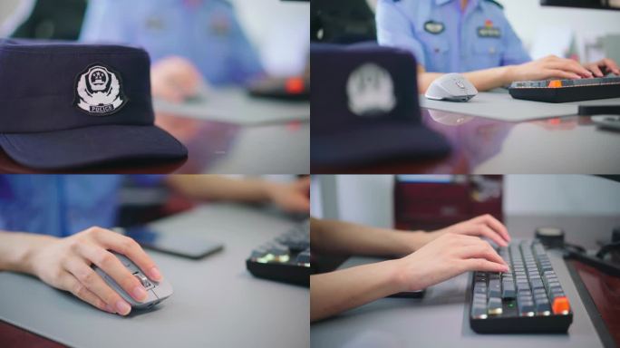 警帽+鼠标键盘