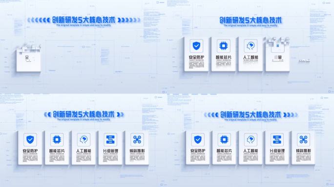 5项_项目功能应用信息图标文字分类展示