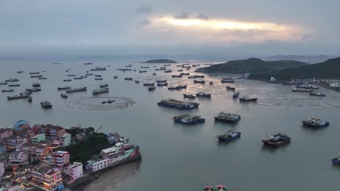 台州温岭石塘渔港航拍