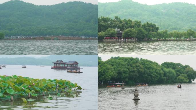 【4K】中国杭州西湖雨景