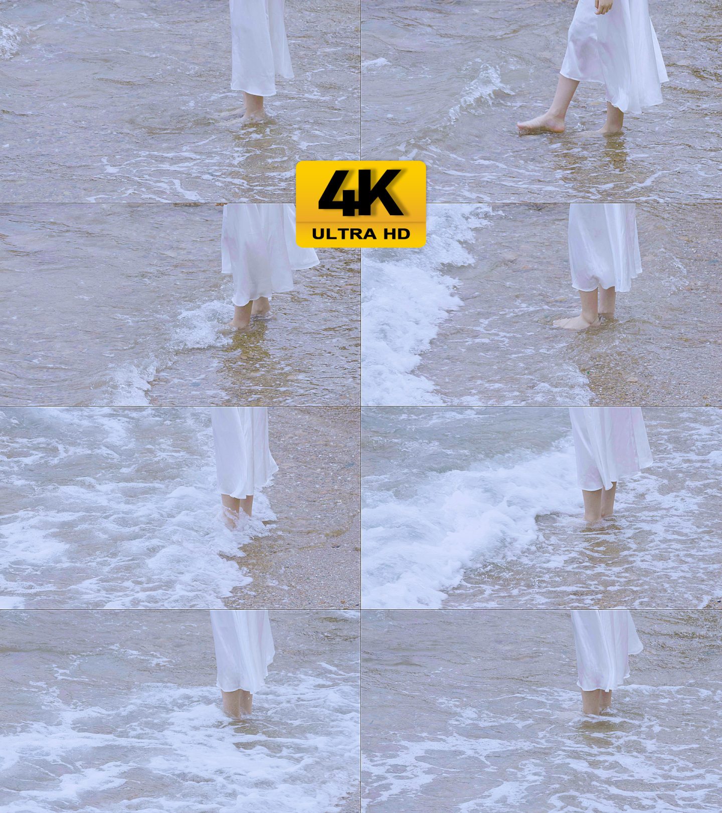 海边沙滩女人的脚
