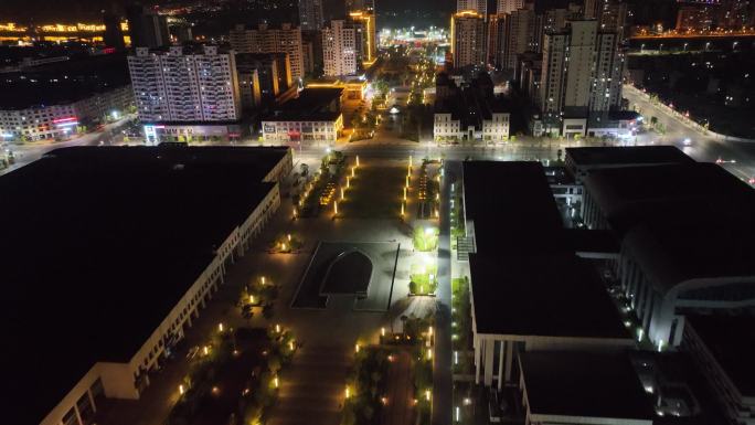 吉安市永丰县夜景航拍