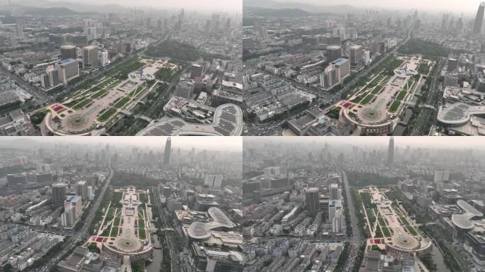 5K原素材-2023年最新航拍泉城广场