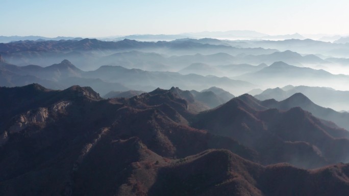 北京喇嘛沟百里山水画廊航拍