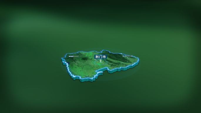 4K大气湖北省荆门市面积人口基本信息展示