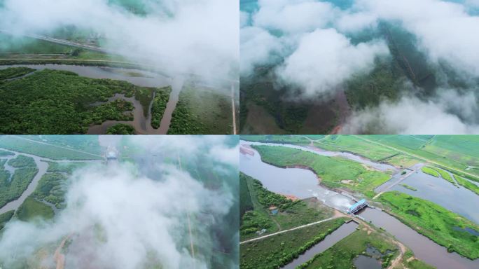 黑土地湿地耕地航拍