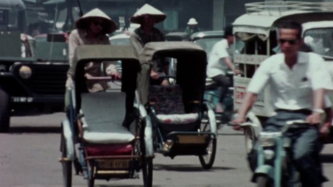 60年代西贡胡志明市交通商业区商铺建筑