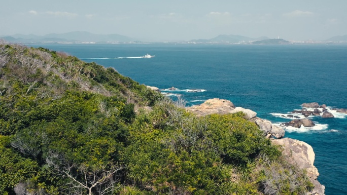 海上岛屿 鸟瞰视角