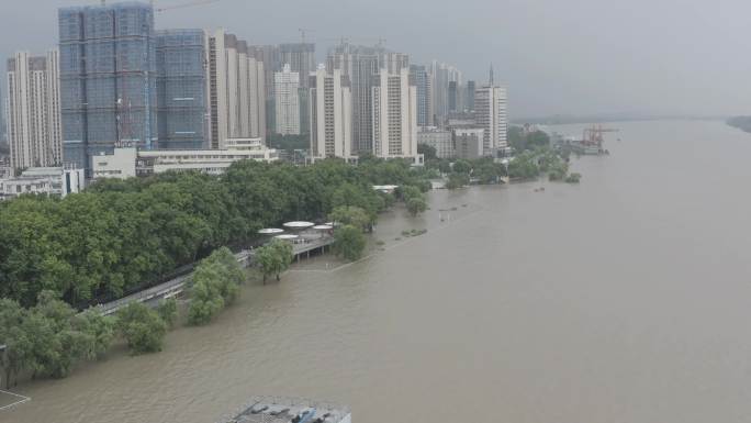 航拍南京下关，南京城市风光，南京秦淮河