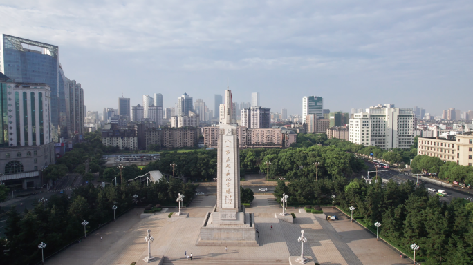 南昌八一广场纪念塔航拍