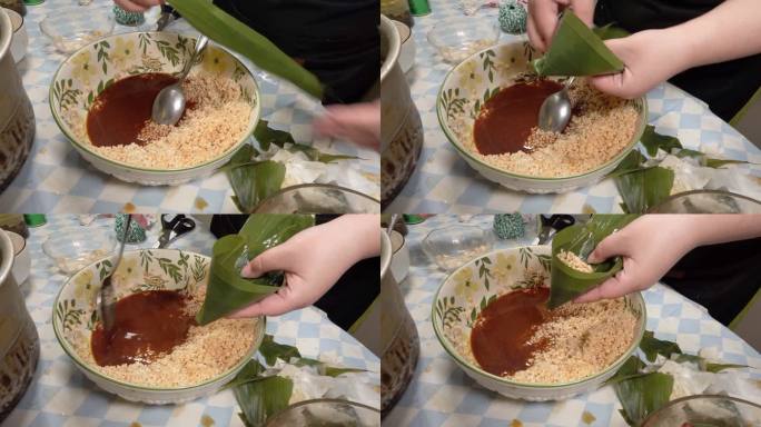 五月节习俗包肉粽 (1)