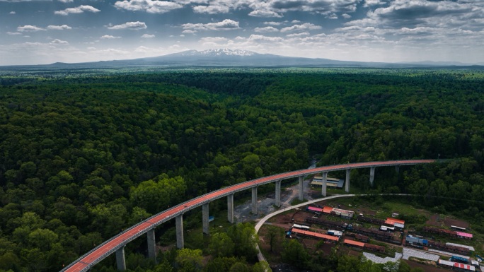 4K吉林长白山前川大桥自然风景延时摄影