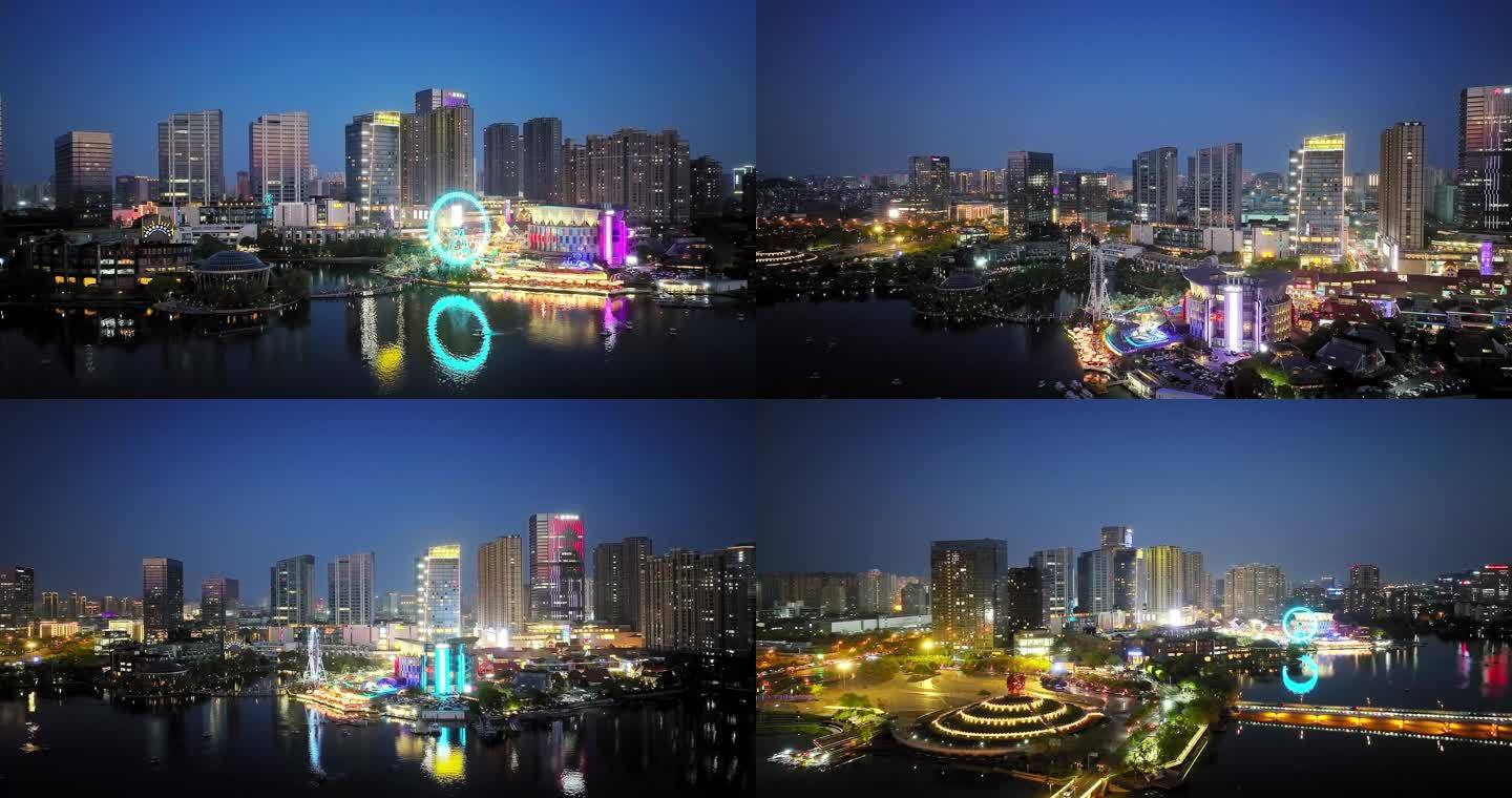 南京百家湖航拍夜景