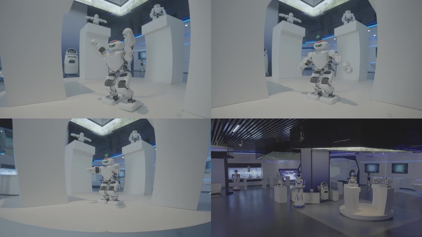 【4K】智能机器人 智慧展厅 城市