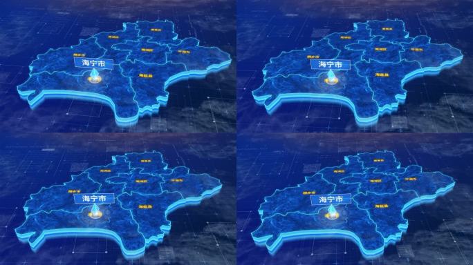 嘉兴市海宁市蓝色三维科技区位地图