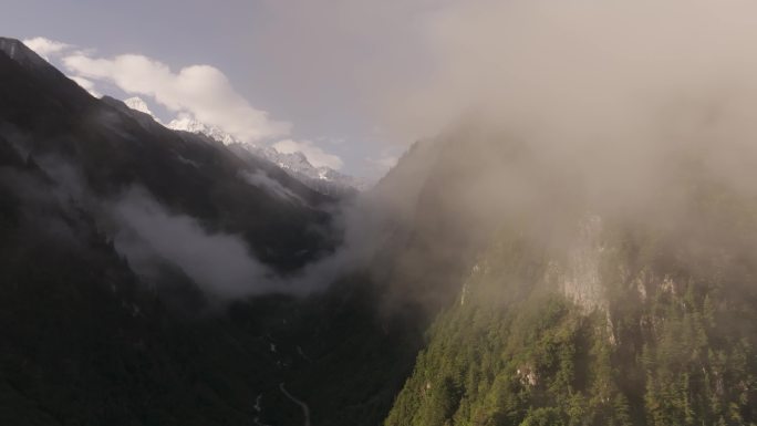 4K航拍川西阿坝州毕棚沟风光美景