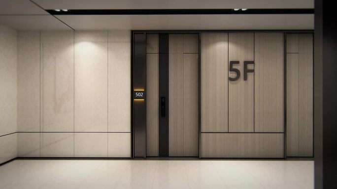 电梯间电梯开门