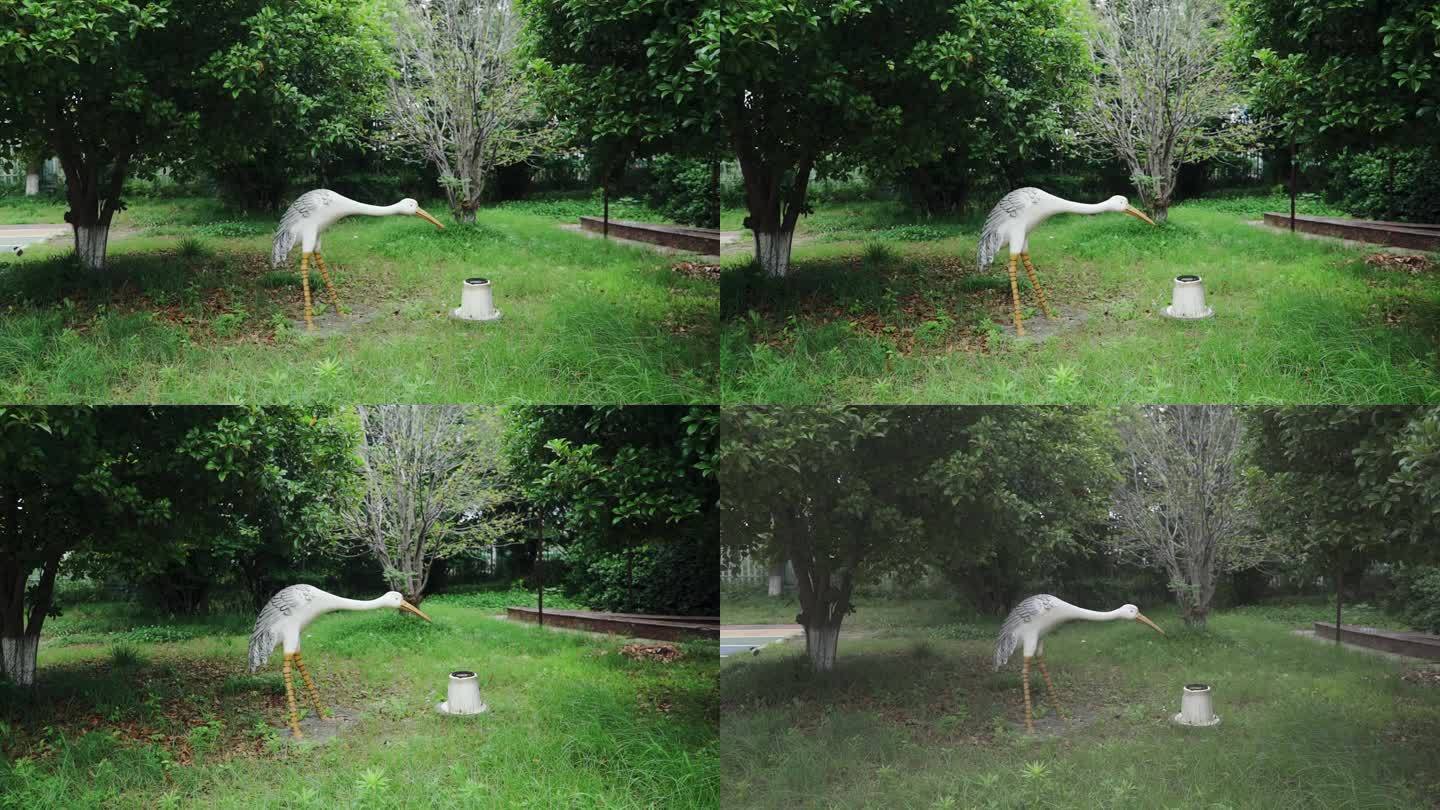 雕塑像鹤
