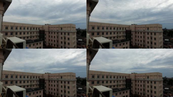 纪录片，新闻-医院大楼延时云和天空空镜